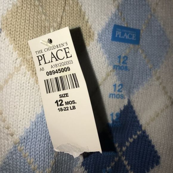 The Childrens Place Argyle sweater Vest - Picture 5 of 10